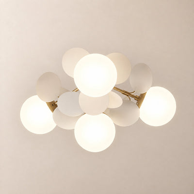 Round Macaron Ceiling Light, 20.5-Inch x H 12.5-Inch for Living Room