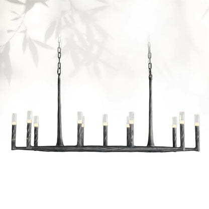 Thaddeas Forged Linear Chandelier 54"/72"/96"