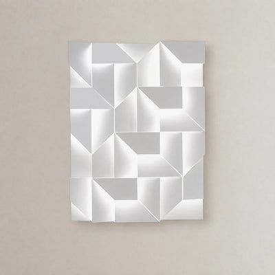 Shadows Grand Wall Lamp, L 11.8-Inch, White & Wired version, Wired & Warm Light for Living Room