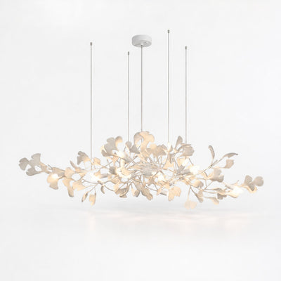 Porcelain Leaf Horizontal Branch Chandelier