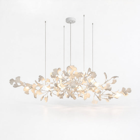 Porcelain Leaf Horizontal Branch Chandelier