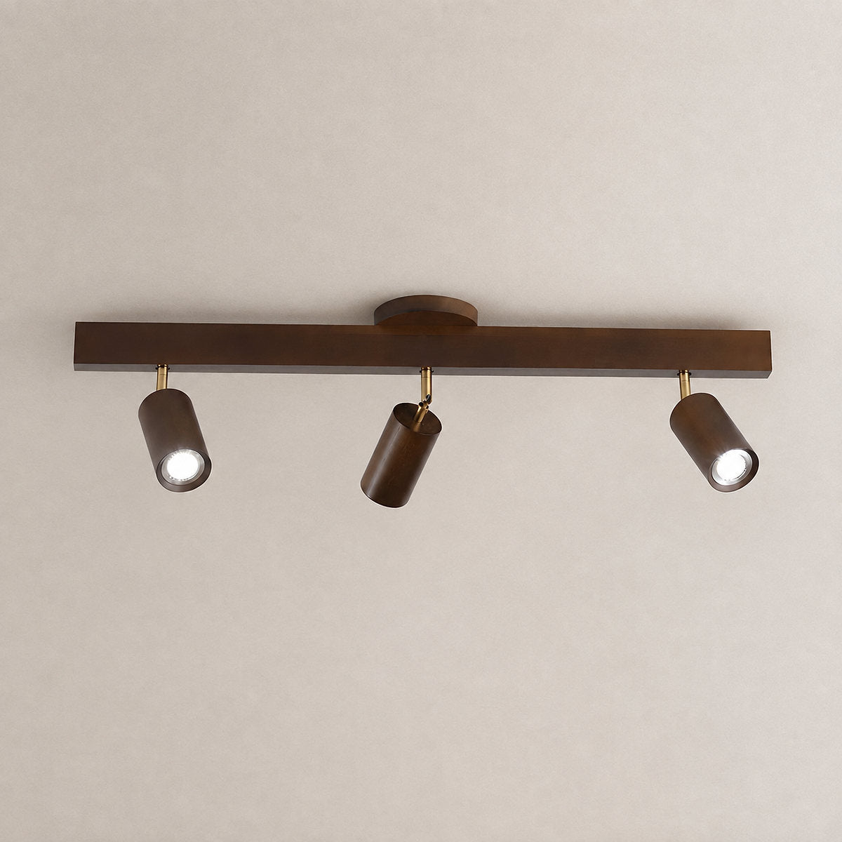 Natural Wood Beam Light Spotlight, L 5.1~47.2-Inch x H 8.7-Inch, Wood, Warm Light for Living Room & Bedroom