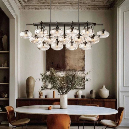 Cabrlet Clear Glass Linear Chandelier