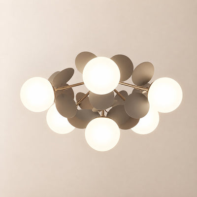 Round Macaron Ceiling Light, 20.5-Inch x H 12.5-Inch for Living Room