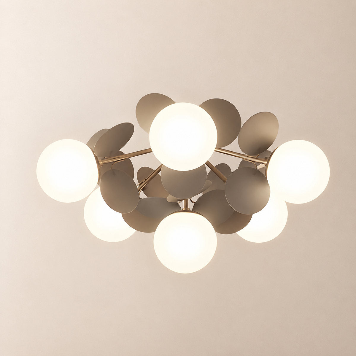 Round Macaron Ceiling Light, 20.5-Inch x H 12.5-Inch for Living Room