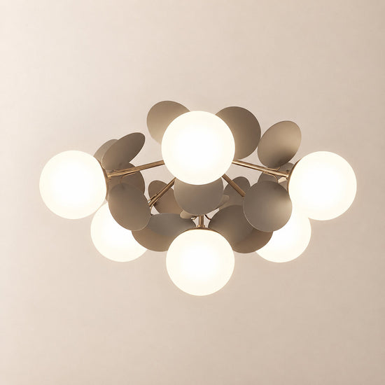 Round Macaron Ceiling Light, 20.5-Inch x H 12.5-Inch for Living Room