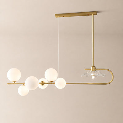 Tricolordeer Gold Metal and Glass Chandelier