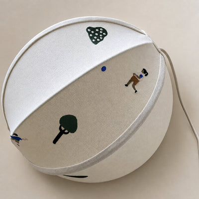 Playful Stitched Fabric Ceiling Pendant Light