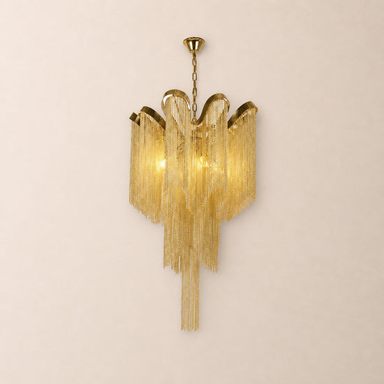 Tricolordeer Cascade Round and Linear Chandelier