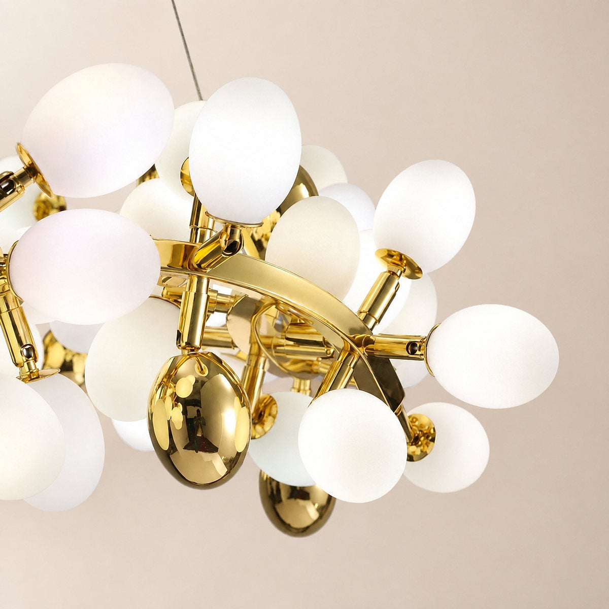 Tricolordeer Linear 80-Light Glass Pendant Chandelier