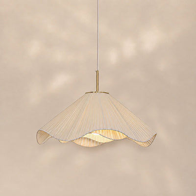 Elara Pendant Light, 15.7-Inch x H 59-Inch, Beige & Gold for Dining Room & Living Room