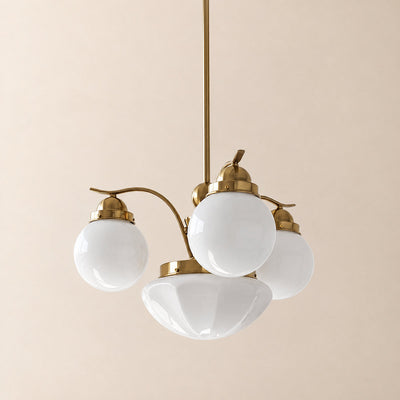 Tricolordeer Globe Glass Multi-Light Chandelier