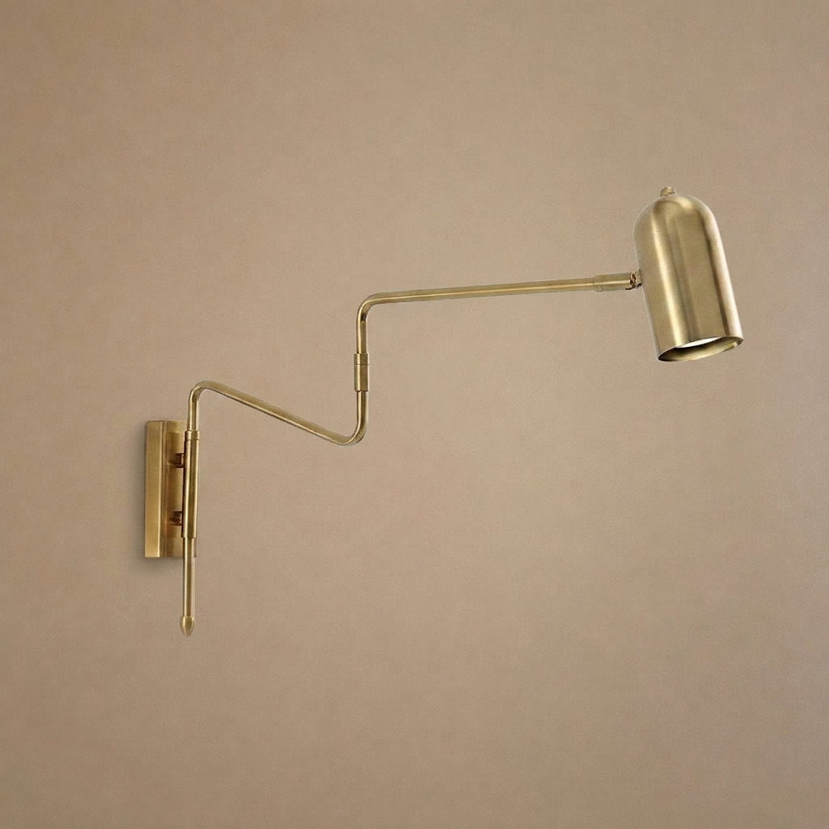 Adjustable Arm Reading Wall Lamp, L 14.6-Inch x H 5.9-Inch, Black & Gold for Bedroom & Living Room