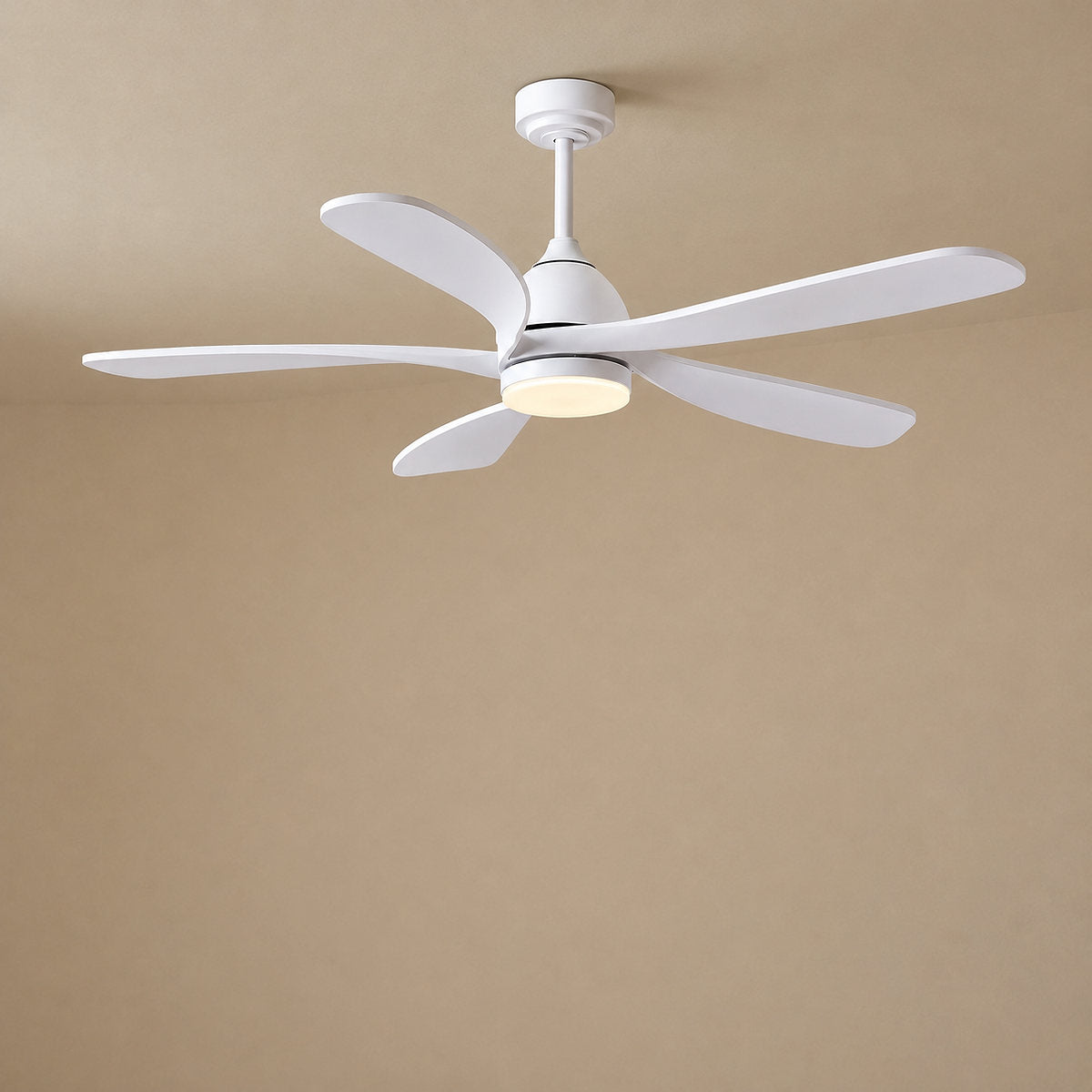 52-Inch Dimmable LED Wood Ceiling Fan