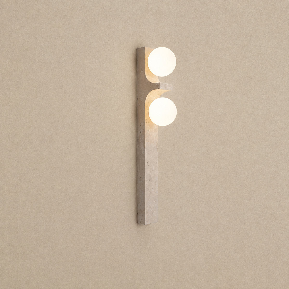 Cirra Travertine Wall Lamp, 2.4-Inch x H 9.1~19.7-Inch, Yellow Travertine for Living Room & Dining Room