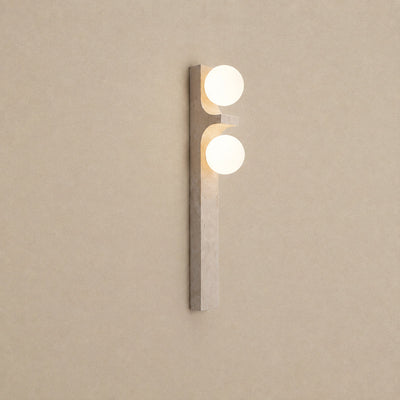 Cirra Travertine Wall Lamp, 2.4-Inch x H 9.1~19.7-Inch, Yellow Travertine for Living Room & Dining Room