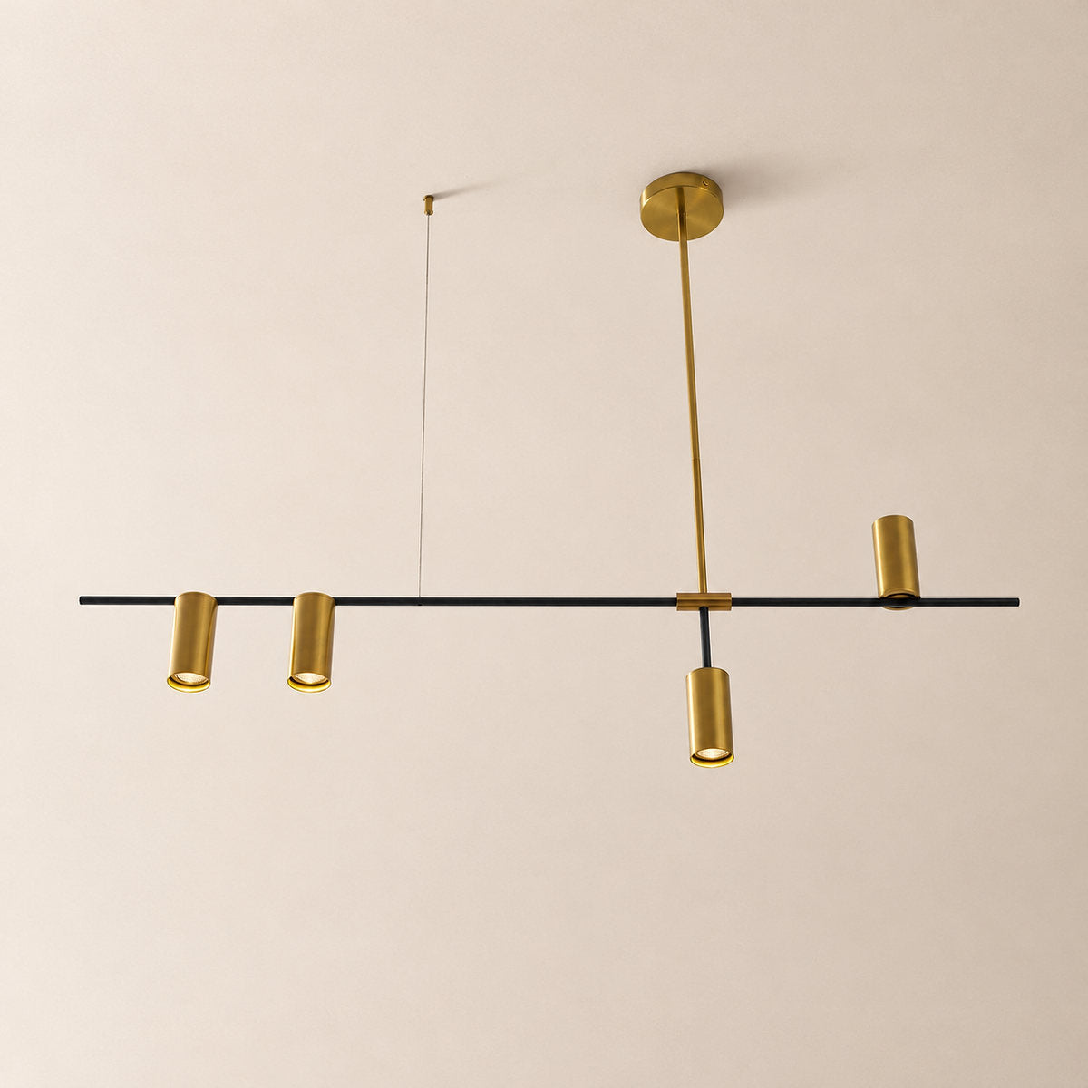 Modern Minimalist Linear Chandelier by Tricolordeer