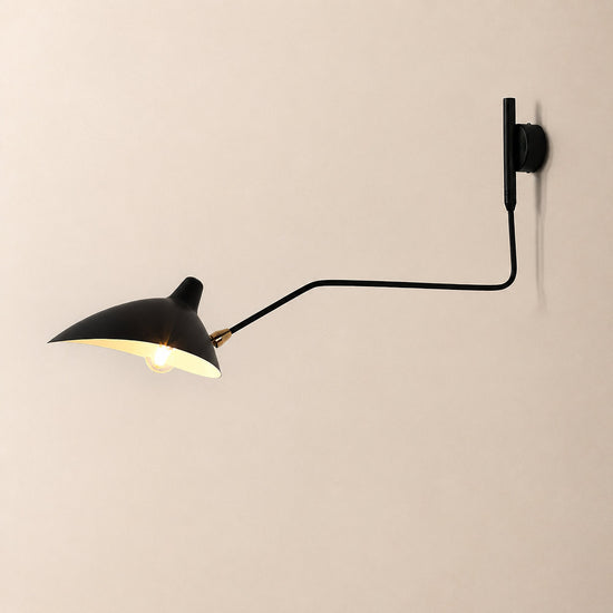 Multi-Arm Spider Wall Lamp, L 55-Inch x H 30.3-Inch, Black for Living Room