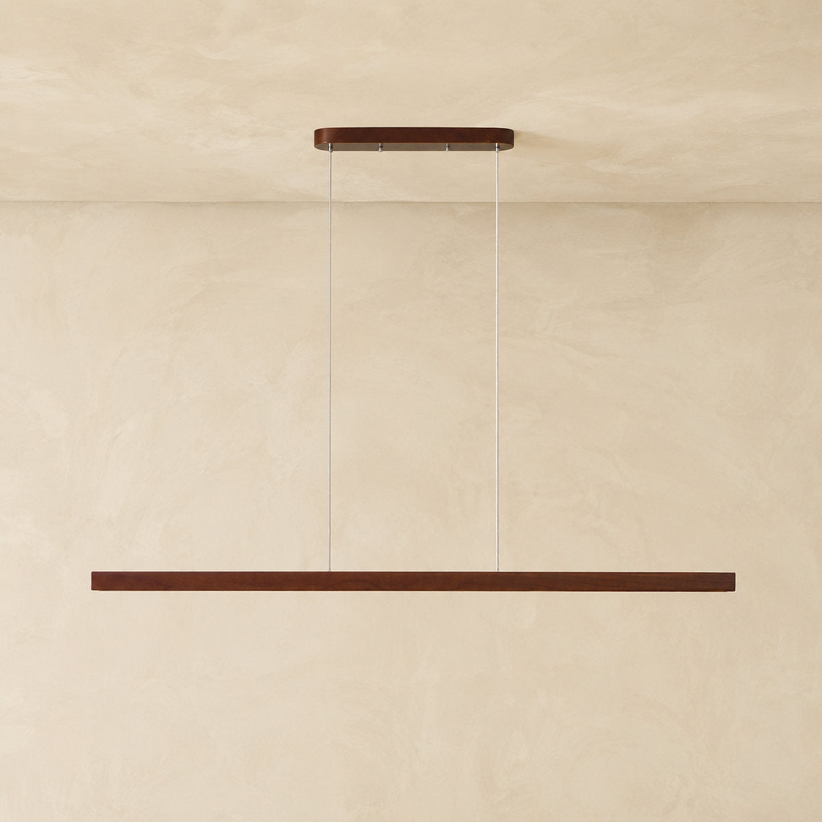 Minimalist Linear Wood Acrylic LED Pendant for Dining Room & Living Room