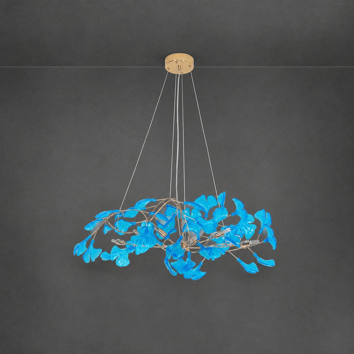 Tricolordeer Botanical Linear Multi-Light Chandelier