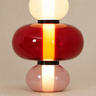 Artisan Hand-Blown Glass Stacked Floor Lamp