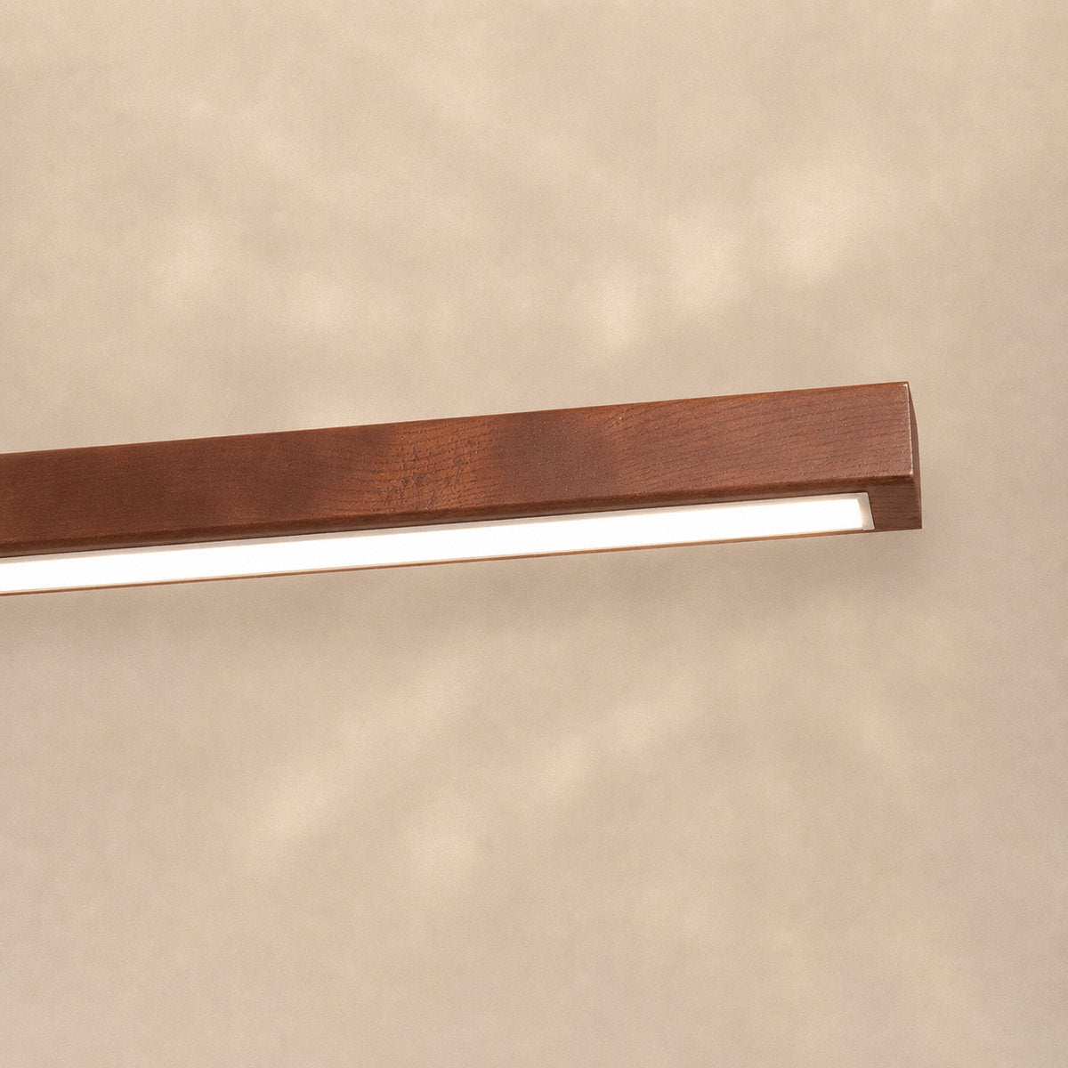 Minimalist Linear Wood Acrylic LED Pendant for Dining Room & Living Room