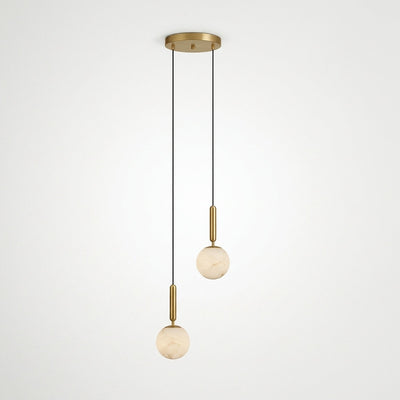 Alabaster Globe Pendant Light Collection for Dining Room & Living Room