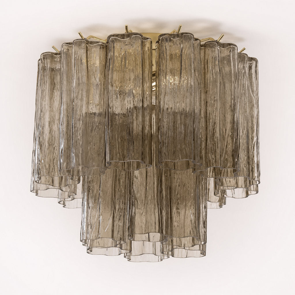 Radial Starburst Glass Ceiling Lamp