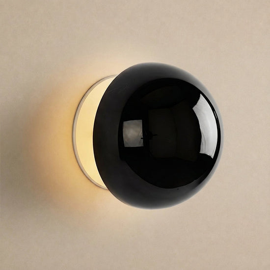 Aurum Sphere Wall Lamp, 6.3-Inch x H 3.9-Inch, Chrome, Warm Light for Living Room & Dining Room