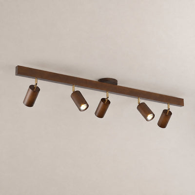 Natural Wood Beam Light Spotlight, L 5.1~47.2-Inch x H 8.7-Inch, Wood, Warm Light for Living Room & Bedroom
