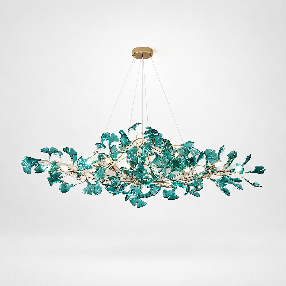 Tricolordeer Botanical Linear Multi-Light Chandelier