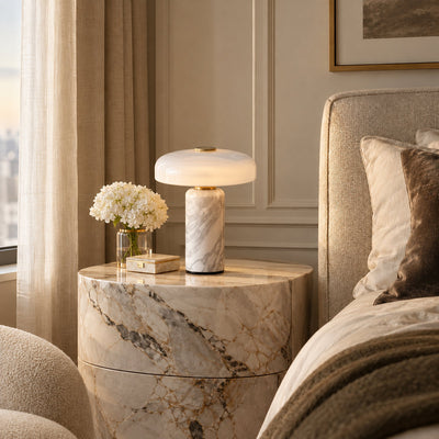 Tricolordeer Sculptural Marble LED Accent Lamp
