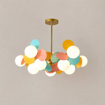 Tricolordeer Botanical Branching Glass Tree Chandelier