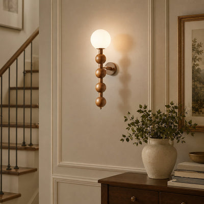 Bubbly Wall Lamp, Walnut for Living Room