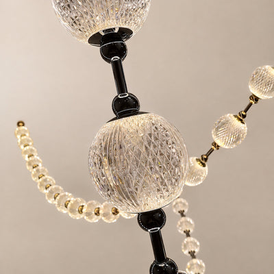 Draped Acrylic Sphere Link Chandelier