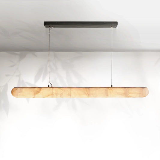 Rivaga Lisse Alabaster Linear Chandelier 60" 80"
