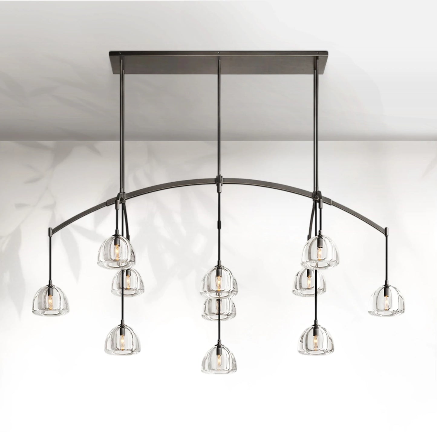 Hemispheae Modern Glass Linear Chandelier