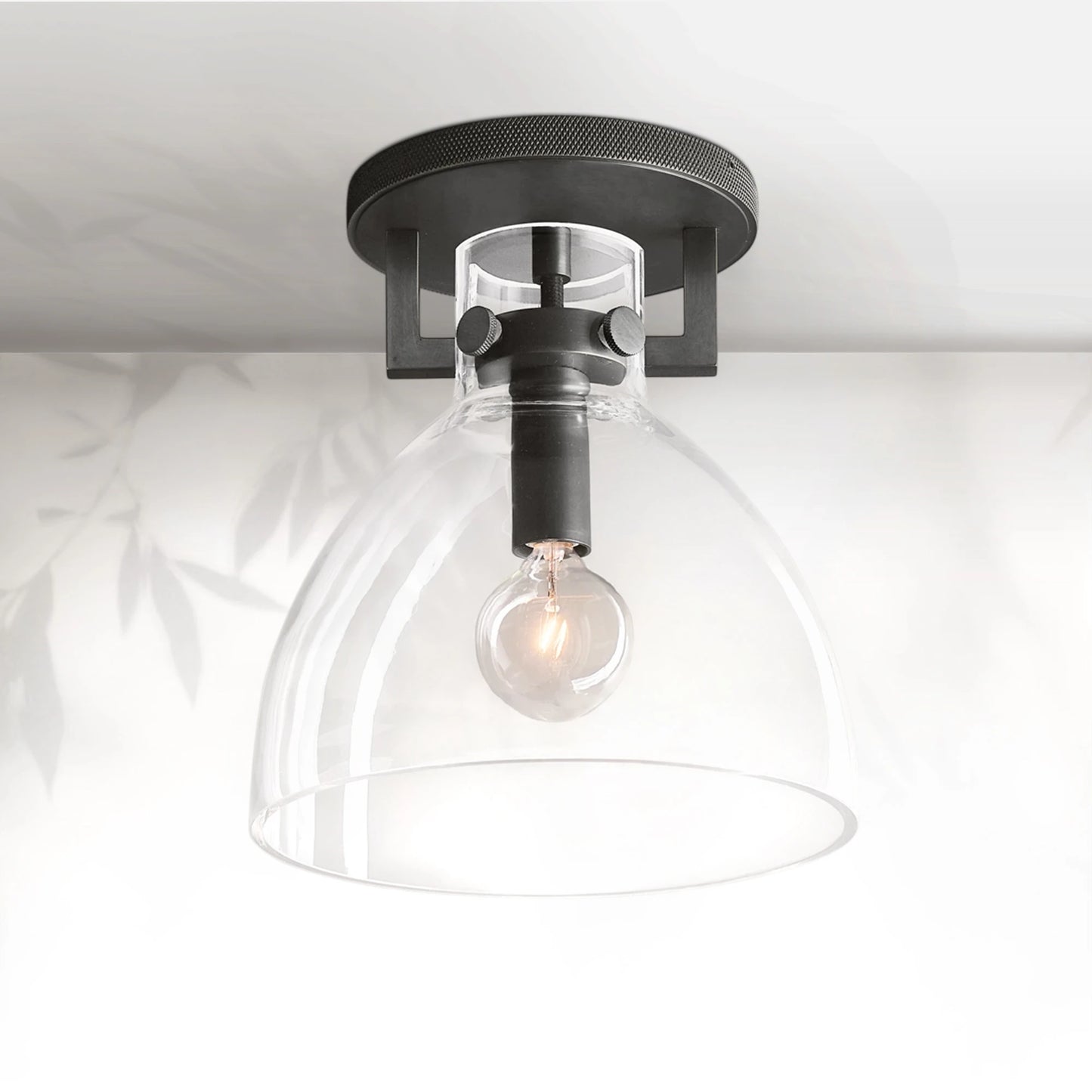 Machine Glass Cloche Flushmount