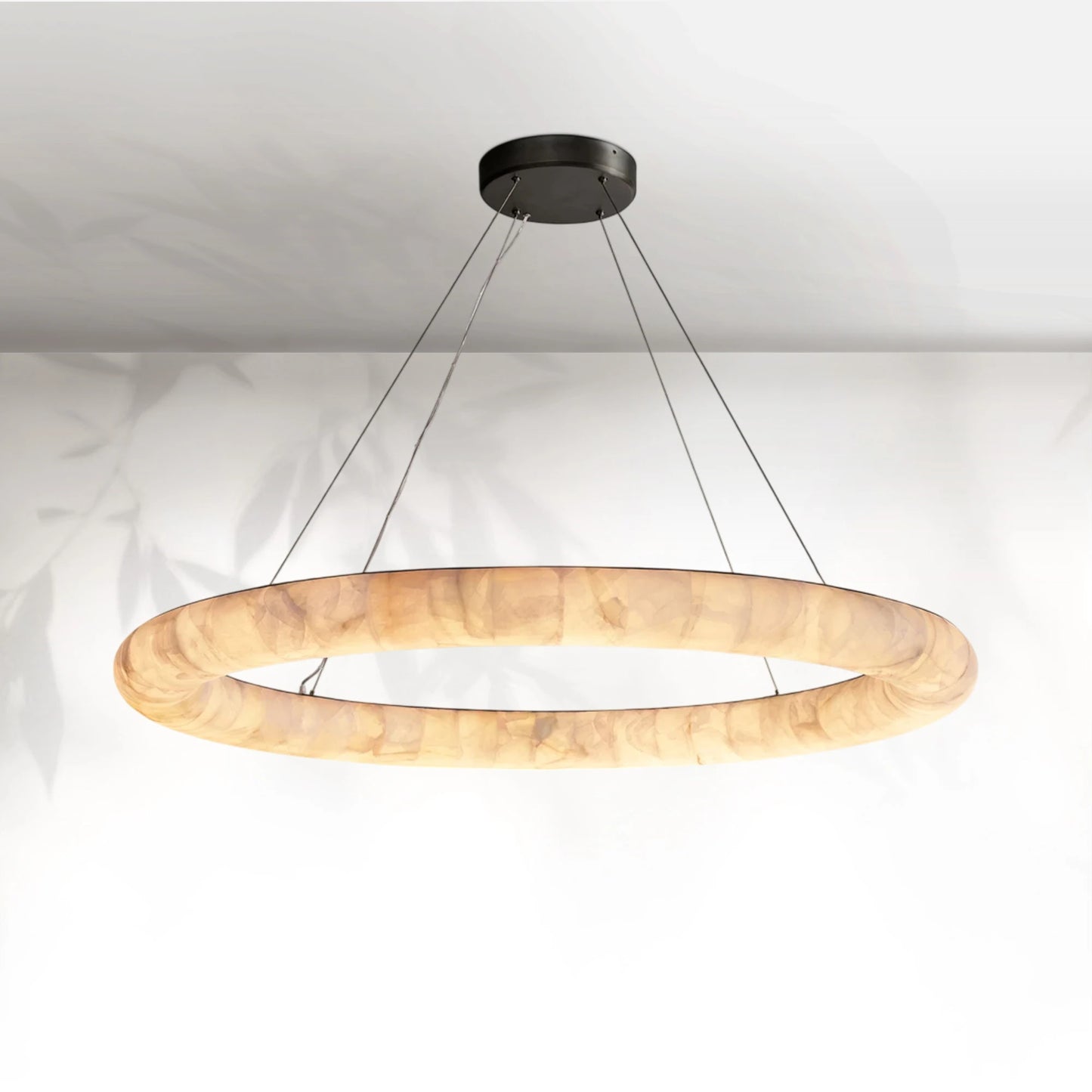 Rivaga Lisse Alabaster Round Chandelier 31" 41" 61"D