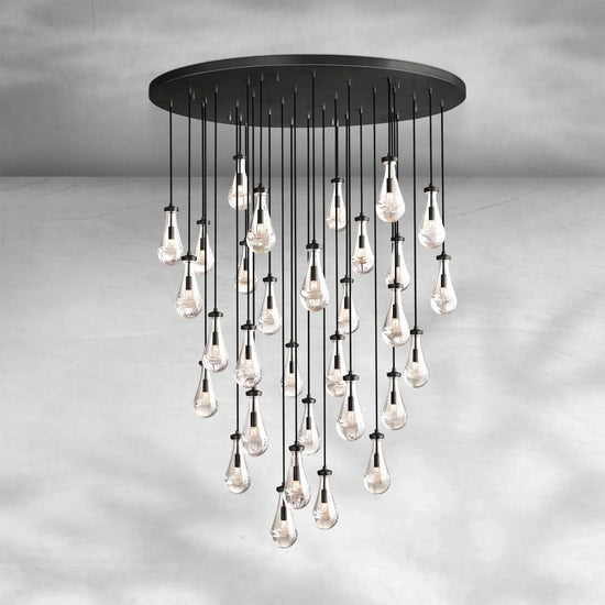 Soltaire Raindrop Round Chandelier 60"