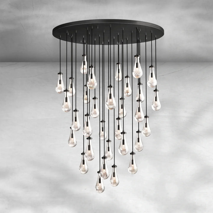 Soltaire Raindrop Round Chandelier 60"