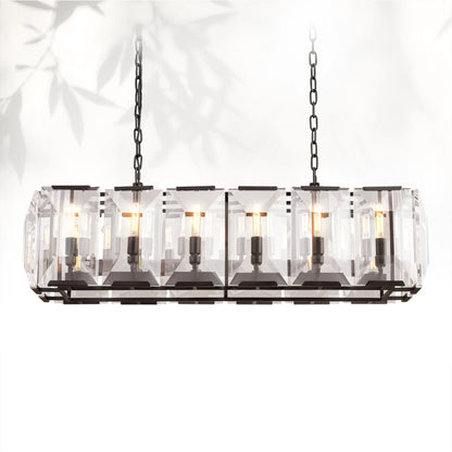 Harlows Crystal Rectangle Chandelier