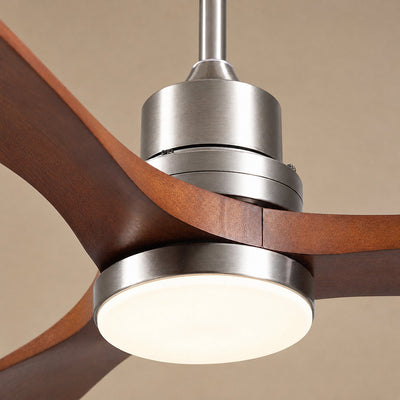 Tricolordeer Contemporary Integrated LED Wood Blade Ceiling Fan