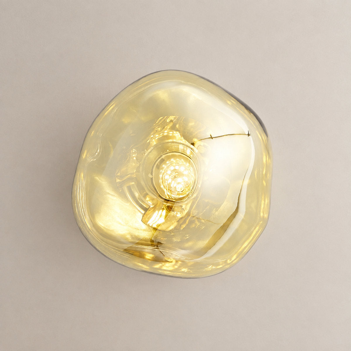 Lava Wall Lamp, 7.1-Inch x H 7.5-Inch, Gold for Living Room