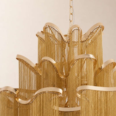 Tricolordeer Cascade Round and Linear Chandelier