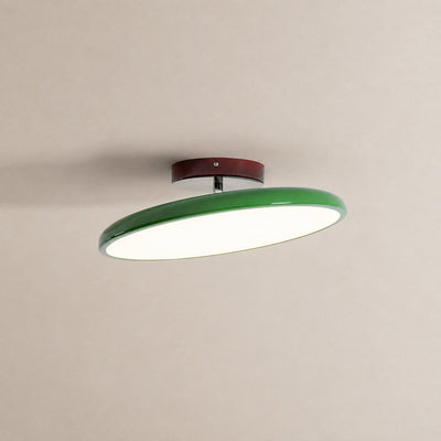 Drift Adjustable Ceiling Light, 11.8~19.7-Inch x H 3.5-Inch, Green, Triac Warm Dimming for Living Room & Bedroom