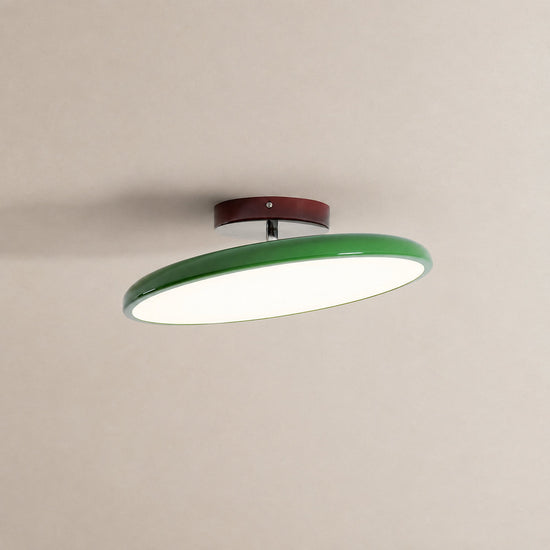 Drift Adjustable Ceiling Light, 11.8~19.7-Inch x H 3.5-Inch, Green, Triac Warm Dimming for Living Room & Bedroom