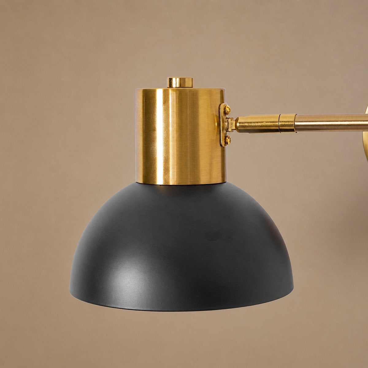 Adjustable Arm Plug In Wall Lamp, L 14.6-Inch x H 5.9-Inch, Black & Gold, US Plug for Bedroom & Living Room