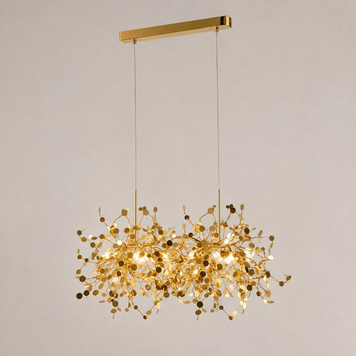 Tricolordeer Polished Disc Stainless Steel Pendant Lamp