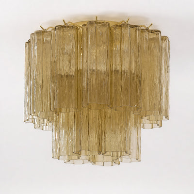 Radial Starburst Glass Ceiling Lamp